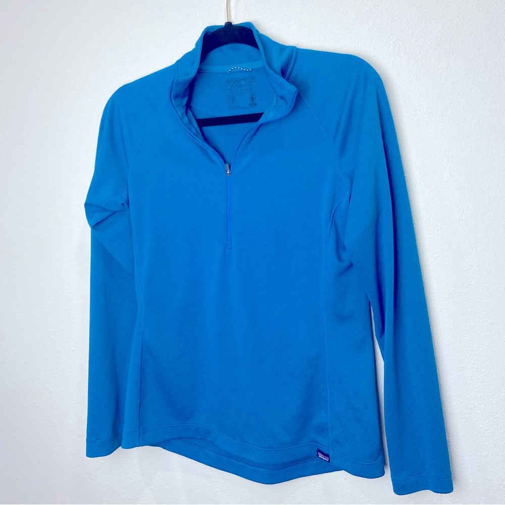 Patagonia‎ Midweight Capilene Thermal Base Layer 1/4 zip - Teal - M